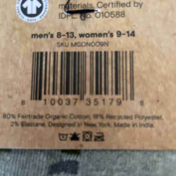 NEW Conscious Step Socks That Protect Sloths M Organic Cotton Fair Trade - Picture 6 of 7